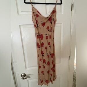 Audrey 3+1 Floral Bias Cut Midi Dress - Size Medium